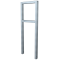 Lean-on hoop made of steel tube | Square tube, 60 x 40 mm | with cross bar | total width: 450 mm | hot-dip galvanized